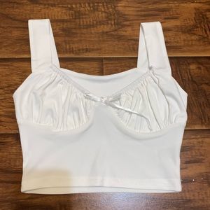 White tank top with bow